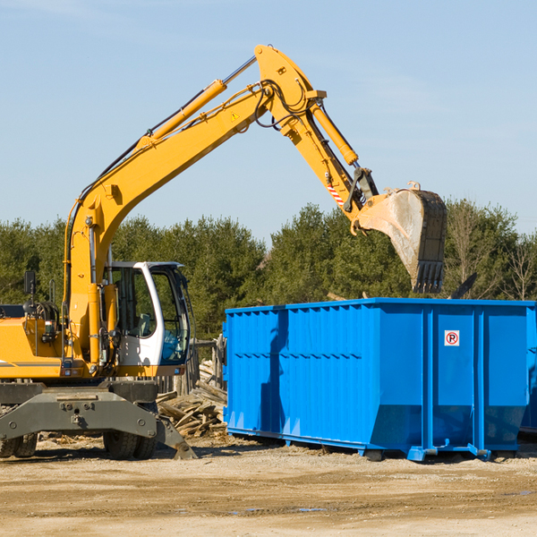 are there any restrictions on where a residential dumpster can be placed in Unadilla NE